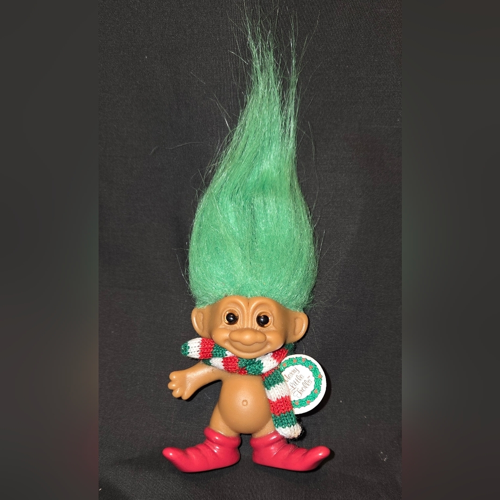 Vintage 90's Merry Little Trolls Christmas Elf Russ Berrie